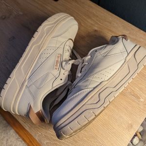 Rose Gold and white Reebok 7.5 women's club c